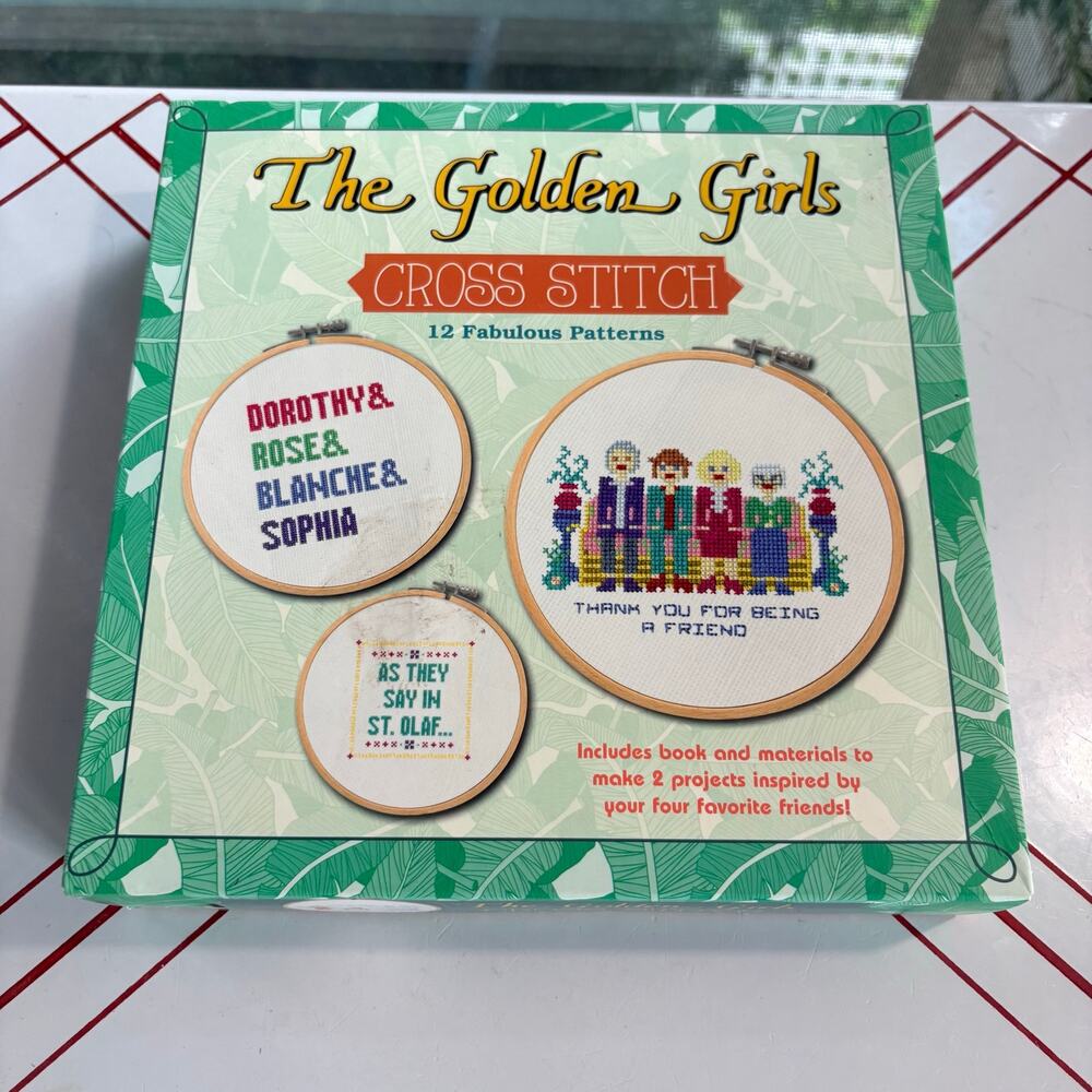 The Golden Girls Cross Stitch Kit 12 Patterns Craft Book 2019